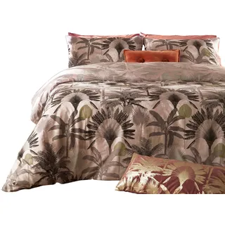 furn. Malaysian Palm Bezug und Kissen Set, Polybaumwolle, Düstere Blush, Doppelt