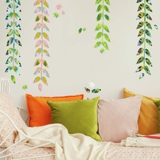 RoomMates Riesige Wandaufkleber mit malerischem Blumenmuster, zum Abziehen und Aufkleben