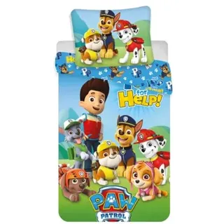 Bettwäsche Set Kinder kompatibel mit Paw Patrol 140 x 200 cm und 70 x 90 cm (Alle Help)