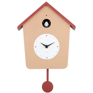 Karlsson Wanduhr , Rosa, Aprikose , Kunststoff , 10.5x26x23 cm , Timerfunktion , Dekoration, Uhren, Wanduhren