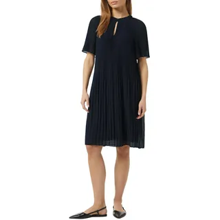 Comma Plissee Kleid Uni