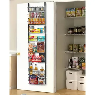 Vevor Speisekammer-Organizer, 9-stöckige Speisekammer-Organisation und Aufbewahrung, robustes Gewürzregal aus Stahl, verstellbare Wand-Gewürzregale, für Zuhause, Küche, Waschküche, Badezimmer, Schwarz