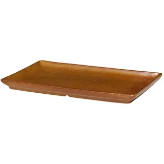 Broste Copenhagen Eli Caramel Brown Teller eckig 20 cm
