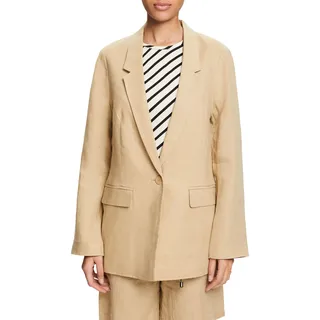 ESPRIT Damen 034ee1g314 Blazer, 270/Beige, 38