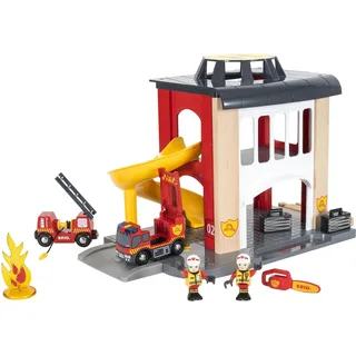 BRIO World Große Feuerwehr-Station mit Einsatzfahrzeug (33833)