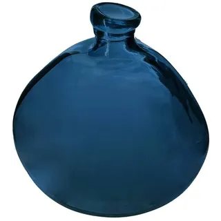 ATMOSPHERA CREATEUR D'INTERIEUR Atmosphera - Runde Vase - recyceltes Glas - sturmblau - D23 cm - Blau