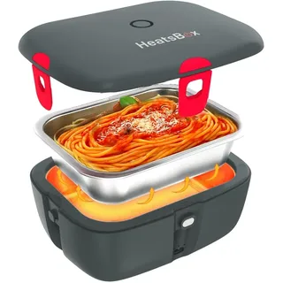 Faitron HeatsBox GO Thermobehälter für Essen, Elektrische Lunchbox mit Akku und App-Bedienung, Auslaufsichere Lunchbox mit Edelstahl-Innenschale und Deckel, Warmhaltebox für Essen, 100 Watt