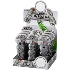 Metallhülle Skull antik Silber für Maxi Bic Feuerzeug mit Flaschenöffner - Verschiedene Auswahlmöglichkeiten (1)