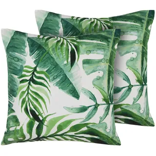 Beliani Pavelli Gartenkissen 45 x 45 cm Grün