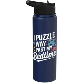 Puzzle Kunst Puzzleteil Puzzle Liebhaber Stainless Steel Insulated Water Bottle
