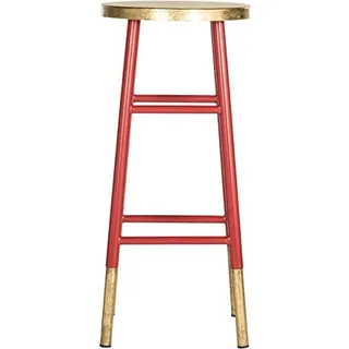 SAFAVIEH Glam Bar & Counter Stool, in Red and Gold