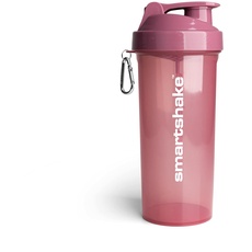 Smartshake Lite Protein Shaker Flasche 1000ml | Auslaufsichere Gym Shaker Trinkflasche für Proteinshakes | Klare PP-Wasserflasche, BPA- und DEHP-freier Proteinpulver-Schüttelbecher, Tiefes Rosa