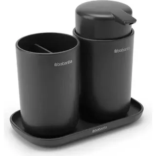 Brabantia ReNew Badezimmer-Zubehör-Set 3tlg. Dunkelgrau - Grau