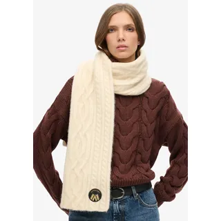 Superdry Strickschal »CABLE LUXE KNIT SCARF«, beige