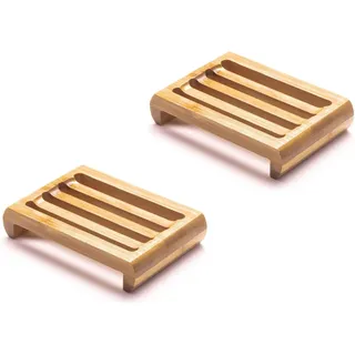 Bambus-Seifenschale, Bambus-Seifenschale, 11 x 7,5 cm, umweltfreundliches Produkt, umweltfreundliches Geschenk, 2 Stück