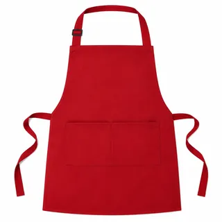 Mulbijeo Grillschürze für Männer, 1 Stück mit 2 Taschen & Regulierbare Lange Schnur, Küchenschürze für Männer und Damen, für, Café Restaurant und Küche, Vatertagsgeschenk, Rot