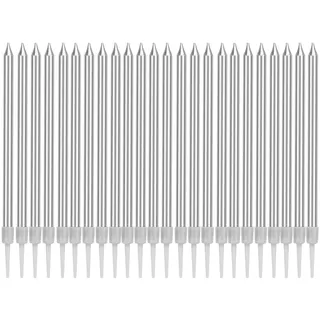 Schlanke Kuchenkerzen Lange,36 Stück Geburtstagskerzen in Halter Metallic Geburtstag Kuchen Kerzen Cupcake Kerzen für Hochzeit Geburtstagsfeier Baby Brautdusche Jubiläum