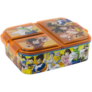 Stor Dragon Ball | Brotdose mit 3 Fächern für Kinder - Kinder-Lunchbox - Snackbox - Dekorierte Lunchbox, Estándar