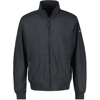 Blouson LERROS, Herren, Gr. L, blau (blau night), Obermaterial: 100% Polyester, unifarben, regular fit taillenbedeckt, Rippbündchen, Jacken Blouson, mit Logo Stickerei, Topseller