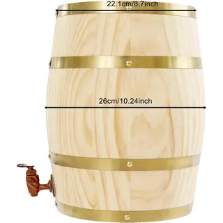 Weinfass, 10L Kapazität, vertikales Design, Beige