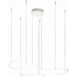 Fabas Luce Led-Pendelleuchte , Weiß , Metall, Kunststoff , 200 cm , ISO 9001 , höhenverstellbar, 3 Helligkeitsstufen, gleichmäßige Lichtverteilung , Lampen & Leuchten, Leuchtenserien