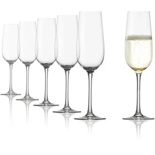 Stölzle Lausitz Sektgläser Weinland 6er-Set 200 ml – Elegante Champagner Gläser ideal für Sekt & Prosecco – Hochwertiger Sektkelch aus Kristallglas – Spülmaschinen- & Stoßfest, made in Germany