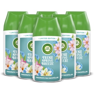 Airwick Air Wick Freshmatic Max Raumspray – Nachfüller für den Air Wick Freshmatic Max – Duft: Fresh Spring Breeze – 6 x 250 ml Nachfüller