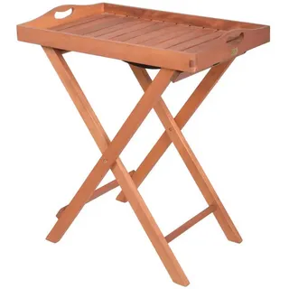 Gardenson Gartenbeistelltisch , Braun , Holz , Eukalyptusholz,Eukalyptusholz , massiv , rechteckig , eckig , 74x68x44 cm , Stauraum, gastro- und objekttauglich, lichtecht, klappbar, rostfrei, wetterbeständig, UV-beständig, regenabweisend, abnehmbares Tablett, einfacher Aufbau , Gartenmöbel, Gartentische, Garten-Beistelltische