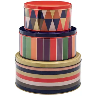 Blechdosen Klara mehrfarbig, Designer Remember, 7.3/8.1/9 cm