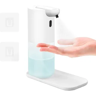 Desinfektionsspender Automatisch, aifulo Desinfektionsspender Sensor, Berührungsloser Desinfektionsmittelspender Wand 400ml mit Tropfschale, 4-Stufig für Schule, Büro, Krankenhaus, Hotel, Restaurant