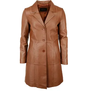 Kurzmantel JCC "Ledermantel IK14-2", Damen, Gr. 36, braun, Obermaterial: 100% Lammnappaleder LANA. Futter: 100% Polyester PES., Mäntel Kurzmantel