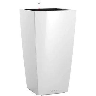 LECHUZA Cubico Premium 30 30 x 30 x 56 cm Weiß hochglanz