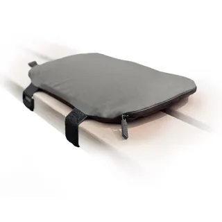 Mosh Kamper Outdoor Gelsitzkissen mit Karabiner, Outdoor Sitzmatte/Gelkissen Wasserdicht Tragbar, Sitzunterlage aus Oxford-Stoff (Anthrazit/Schwarz)