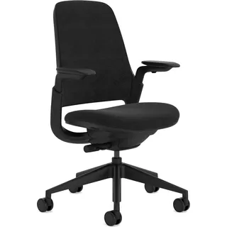 Steelcase Series 1 Ergonomischer Bürostuhl mit LiveBack Lumbalstütze und 4D-Armlehnen Onyx Schwarz