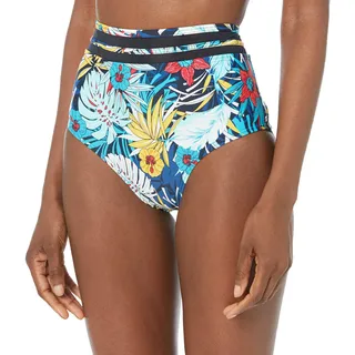 Tommy Hilfiger Damen High Waisted Full Coverage Bikini Bottom Bikinihose, Aloha, Large