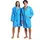 Herren Mantel Microfiber Robe Turquoise-White L