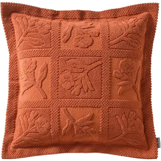 Kissenhülle PEREIRA DA CHUNA Gr. 2, orange (terracotta), B:80cm L:80cm, Baumwolle, 100% Baumwolle, Kissenbezüge, Kissenhülle