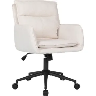 HOME DELUXE Bürostuhl CORA 100 x 60 x 70 cm Webstoff Beige - Höhenverstellbar | Schreibtischstuhl, Chefsessel - Beige