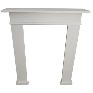 Kaminumrandung weiß "Edel", Dekokamin, Kaminkonsole, Kaminsims