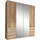 Drehtürenschrank Level by fresh to go 200 x 216 x 58 cm Braun