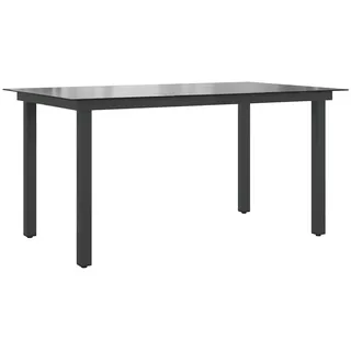 vidaXL Gartentisch 150 x 90 x 74 cm Schwarz