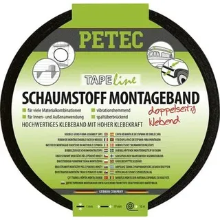 Petec Montageband Schaumstoff 10 m x 19 mm