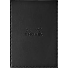 Rhodia 218139C ePURE N°13 Notizblock (mit Schutzhülle aus Kunstleder, 11,5 x 15,8 cm, 80g, elfenbein, liniert) 1 Set schwarz