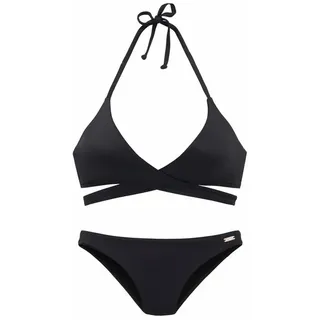 BENCH Triangel-Bikini Damen Schwarz 34 Cup C/D