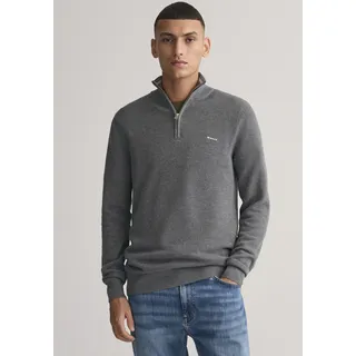 Gant Troyer »COTTON PIQUE HALF ZIP«, mit Piqué-Struktur Gant Dark grey melange M