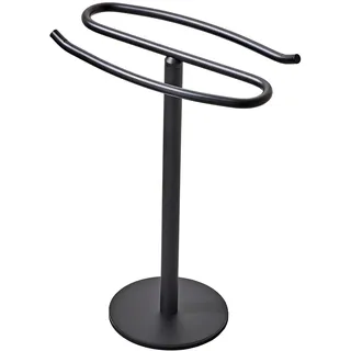 Mattschwarzer Handtuchhalter, freistehender Handtuchhalter, SUS304 Edelstahl, Handtuchstange, Turmstange für Badezimmer, Küche, Waschtisch-Arbeitsplatte