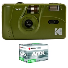 KODAK Wiederaufladbare Kamera M35 – 35 mm. Erfassen Sie den Moment mit Stil und Leichtigkeit mit Dieser wiederaufladbaren Kamera, der ideale Begleiter für Erinnerungen in Rosa.
