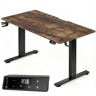 Höhenverstellbarer Schreibtisch Braun 120x60x72-117cm