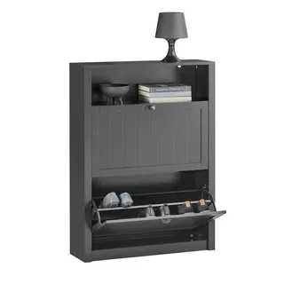 SoBuy Schuhkipper 80 x 110 x 24 cm offen / schwarz