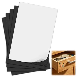 NYVOR 5 Stück Bögen Magnetfolie Selbstklebend 15×10×0.1cm Magnetische Folien, Flexibel Zuschneidbar Magnetplatte, Magnet-Folie für Haushalt Schule Kühlschrank Tafeln Poster Fotos Bild Bastelprojekte